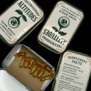 Treemasonry Altitudes 50mg Hash Rosin Capsules | Vegan Full Spectrum Organic