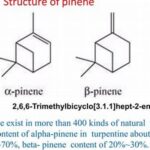 α‑Pinene and β‑Pinene molecular structure illustration