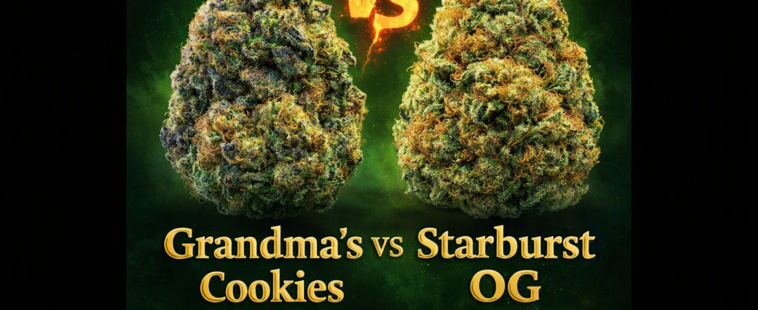 Grandma’s Cookies vs. Starburst OG | Premium Cannabis Drop by Khash Tree Mason